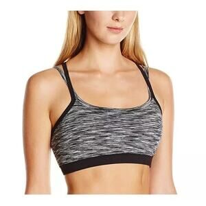 Soybu Sports Bra Womens XL Strappy Levity Black & Gray Polyester/Spandex